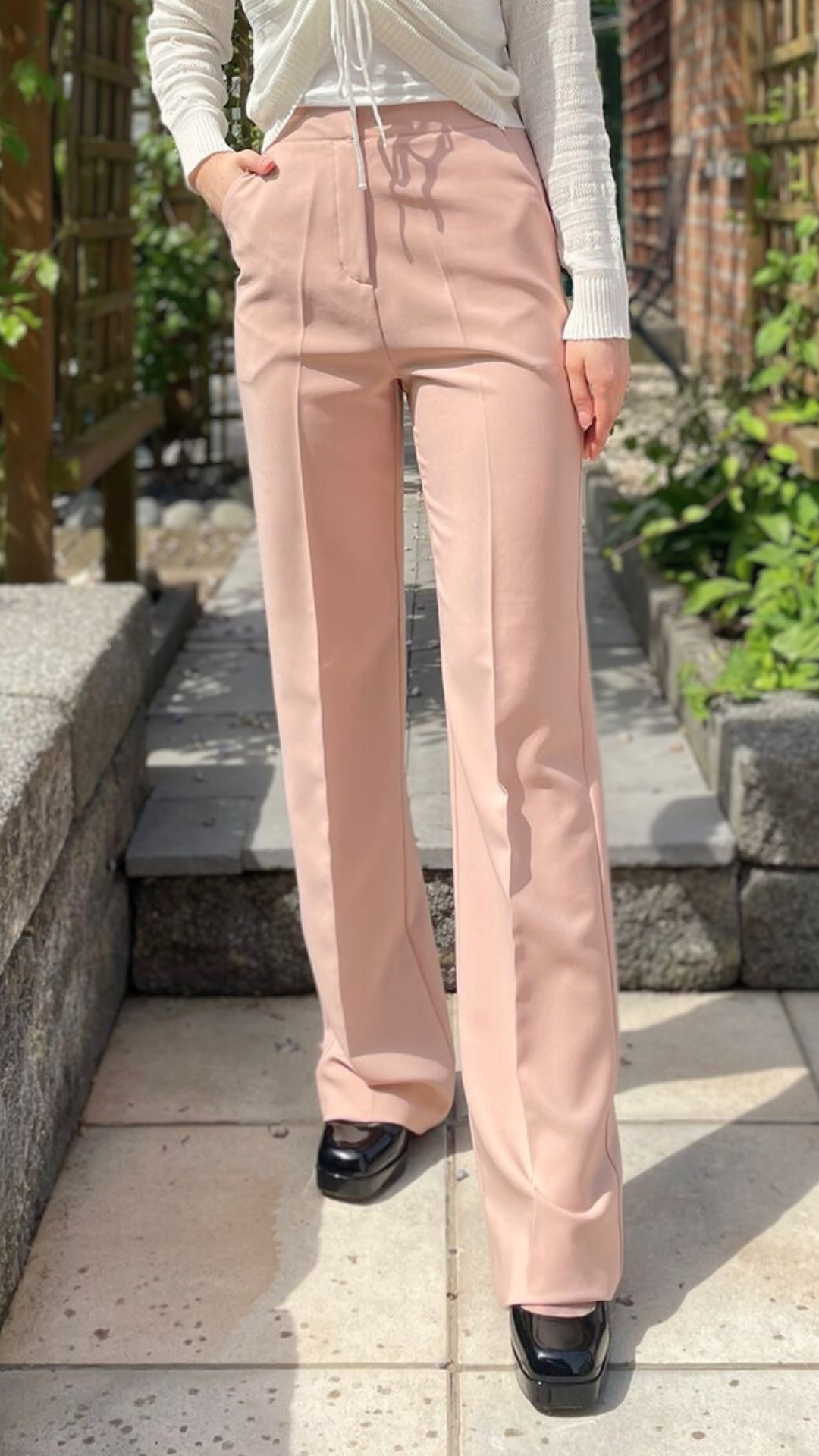 Vesdier wide flared fit trousers