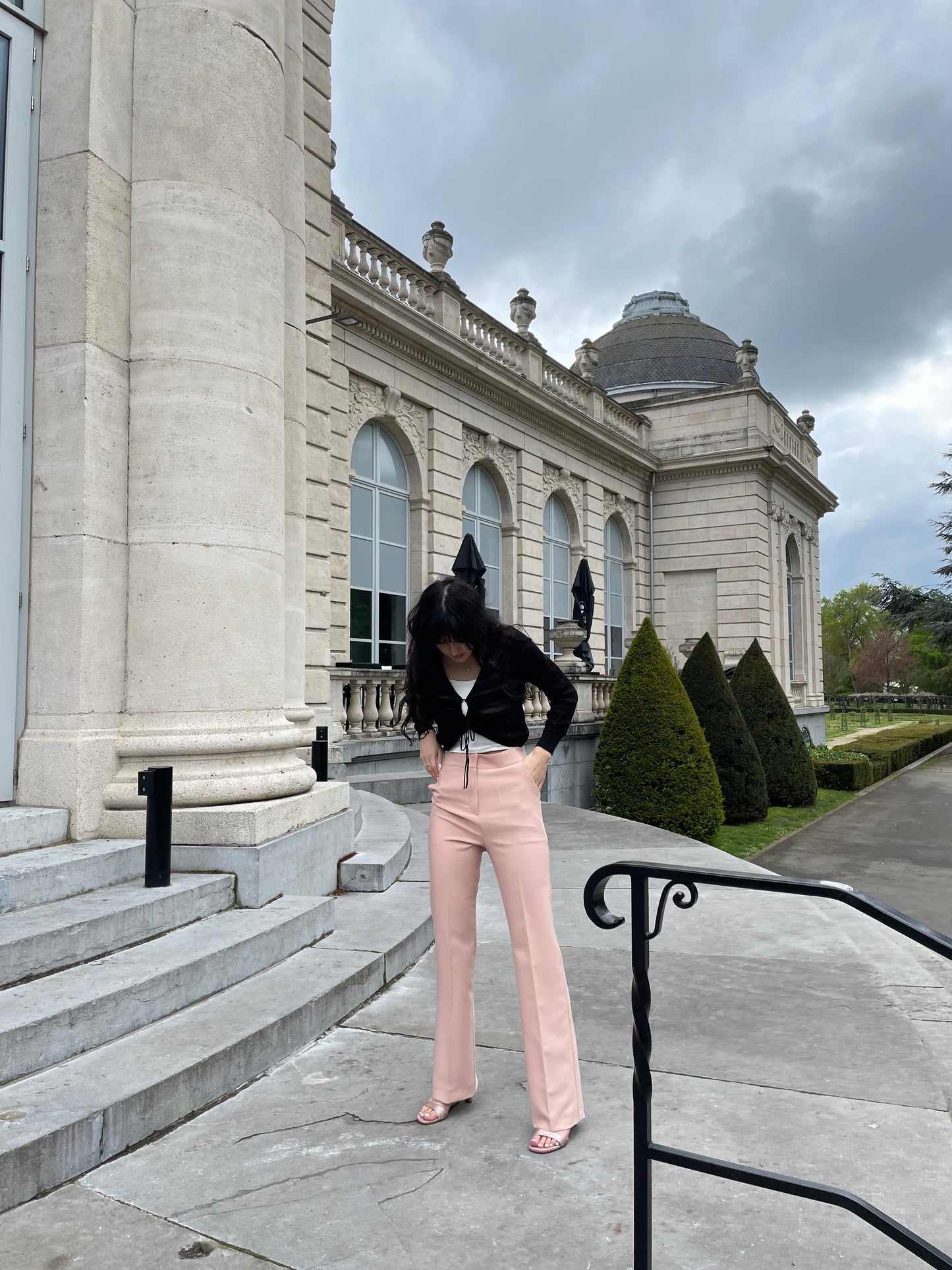 Vesdier wide flared fit trousers