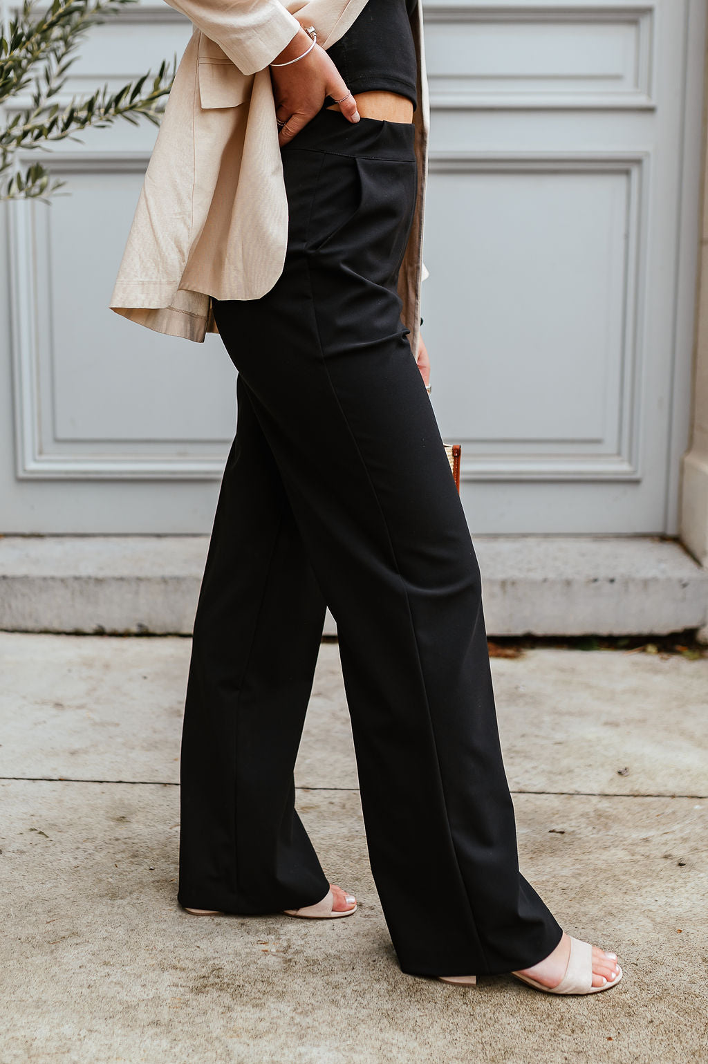 Vesdier black banding trousers