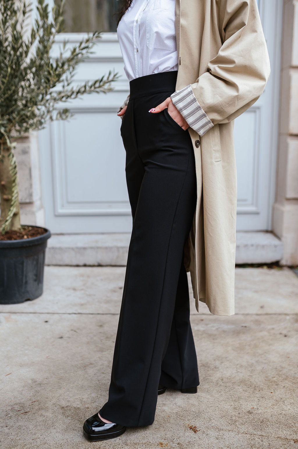 Vesdier black banding trousers