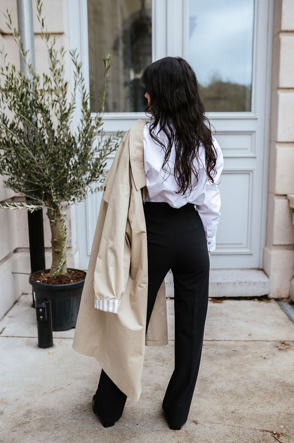 Vesdier black banding trousers