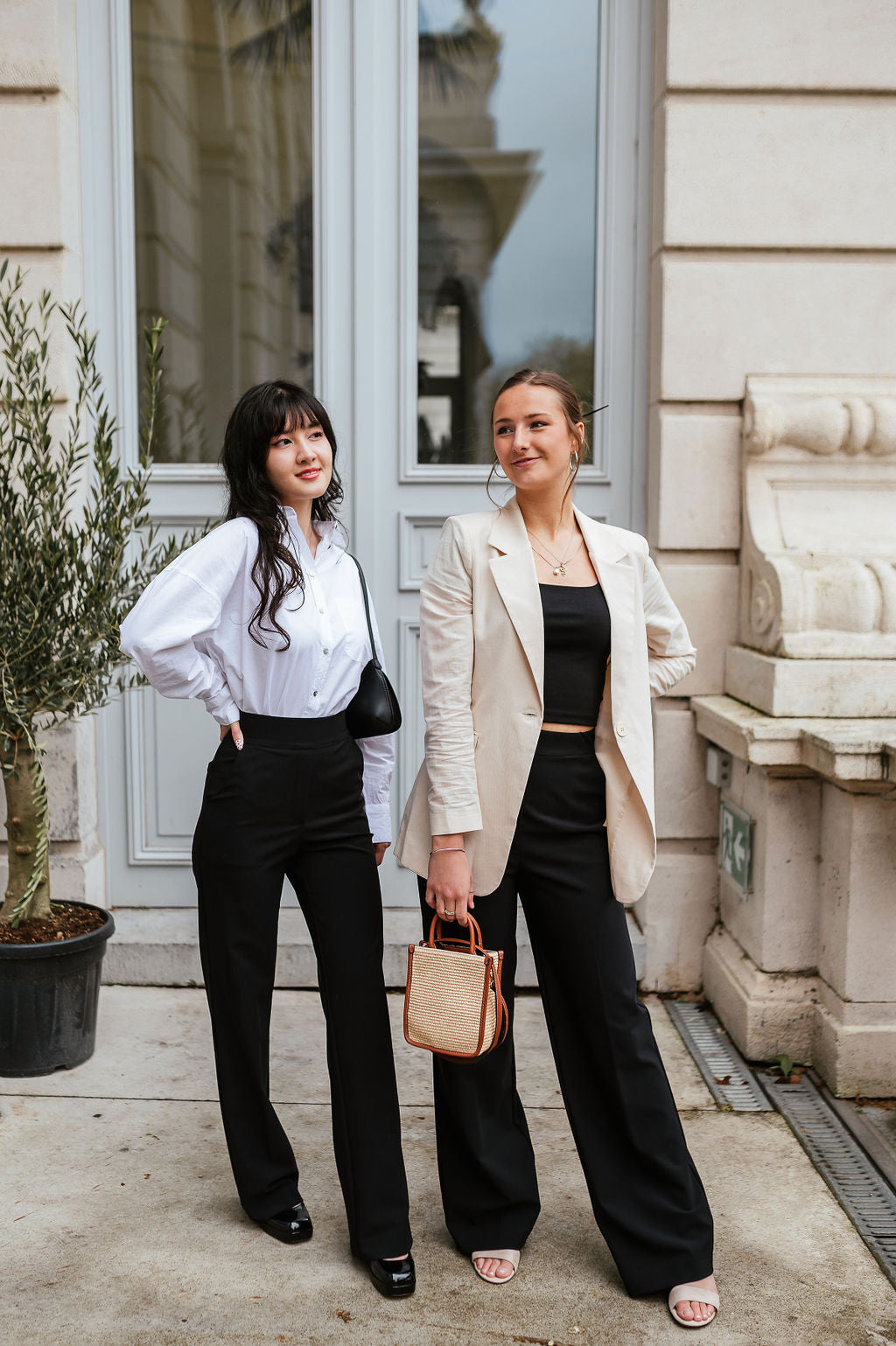 Vesdier black banding trousers