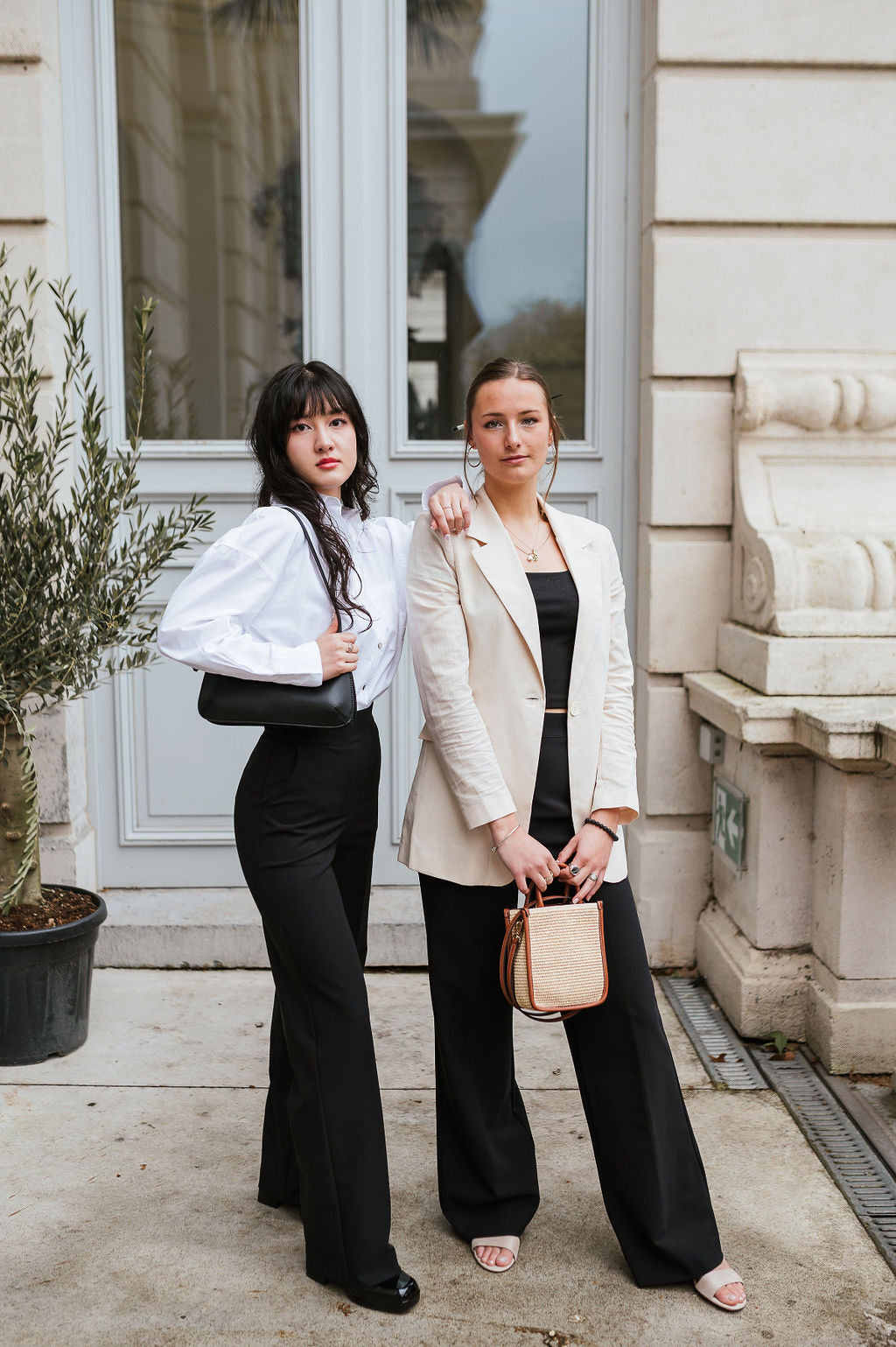Vesdier black banding trousers
