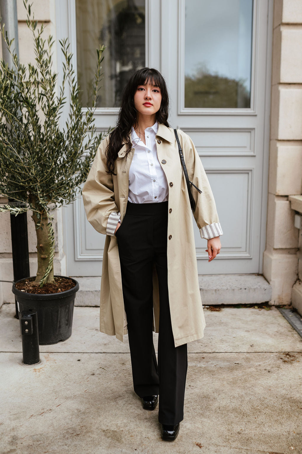 Vesdier black banding trousers