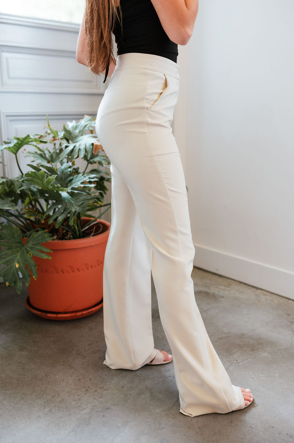 Vesdier wide flared fit trousers